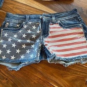 Miss me USA sequin Shorts  nwot never worn size 30